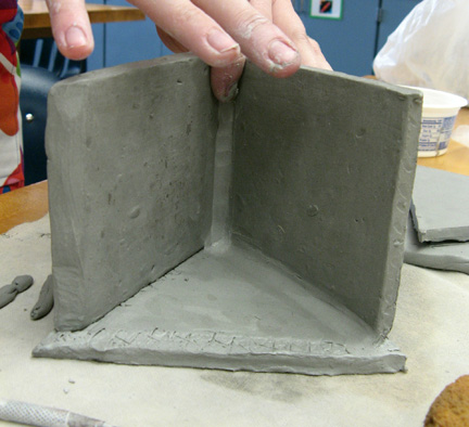 Picture of decorated clay slabs