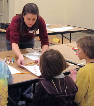 Picture of Mrs. Gilroy during class demonstration